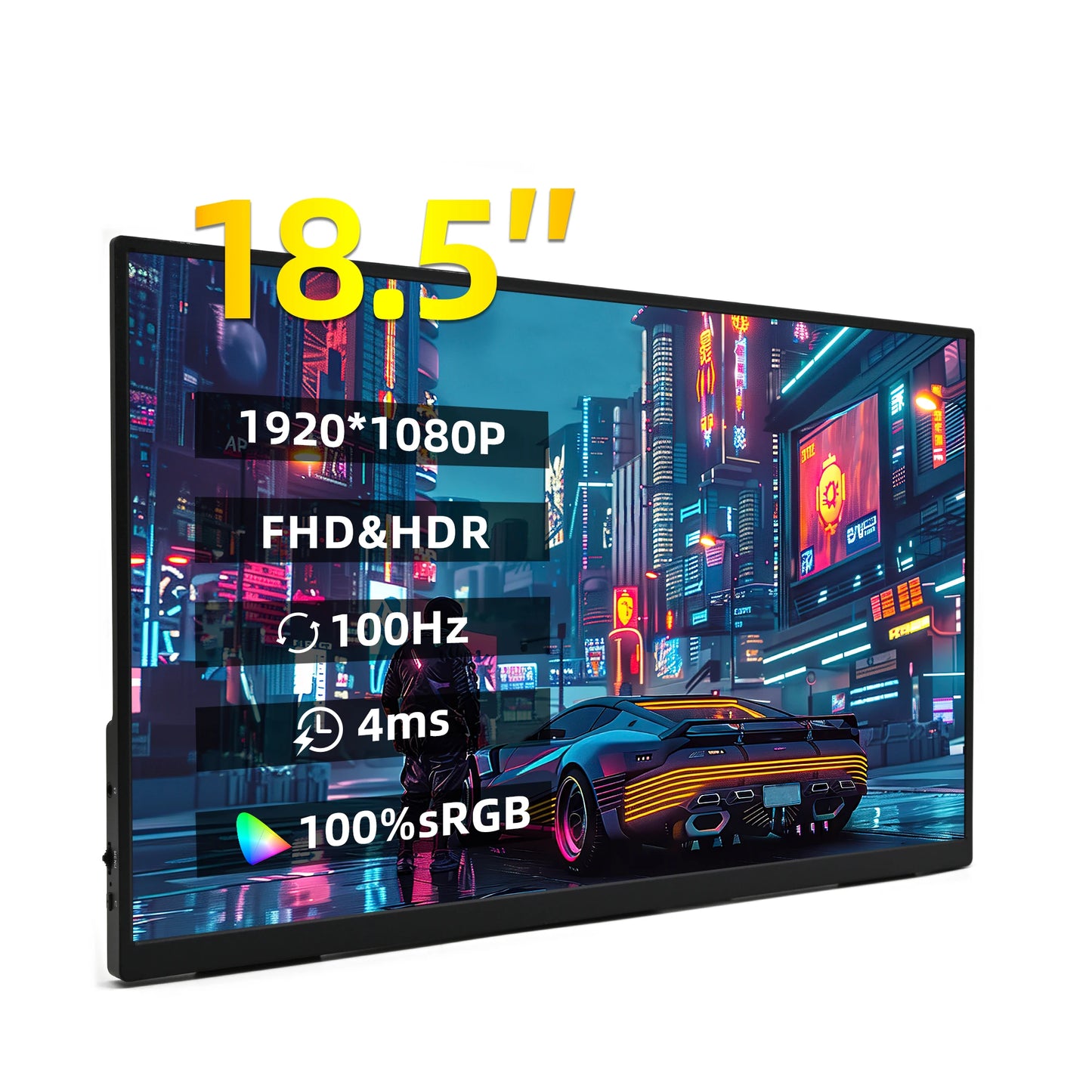 18-Inch 100Hz Portable Monitor 1080P FHD HDR IPS Travel Display