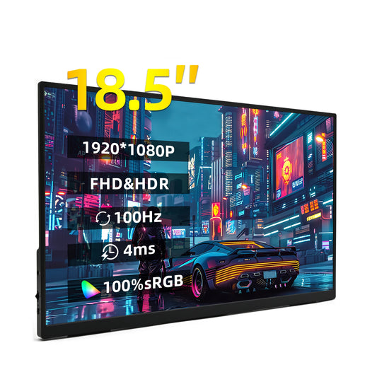 18-Inch 100Hz Portable Monitor 1080P FHD HDR IPS Travel Display