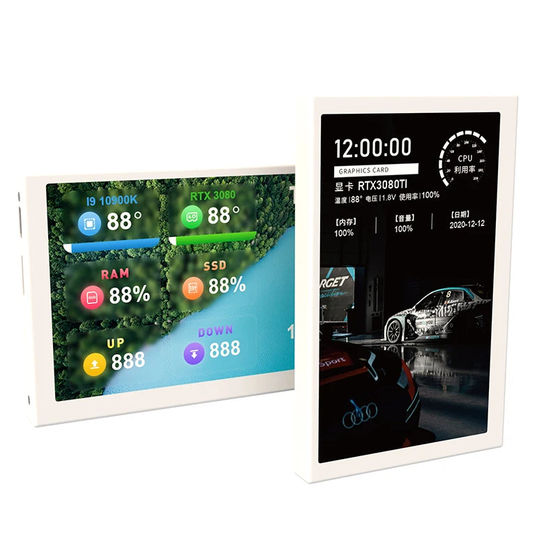 5" IPS PC Hardware Monitor - USB Type-C CPU & GPU Real-Time Stats Display