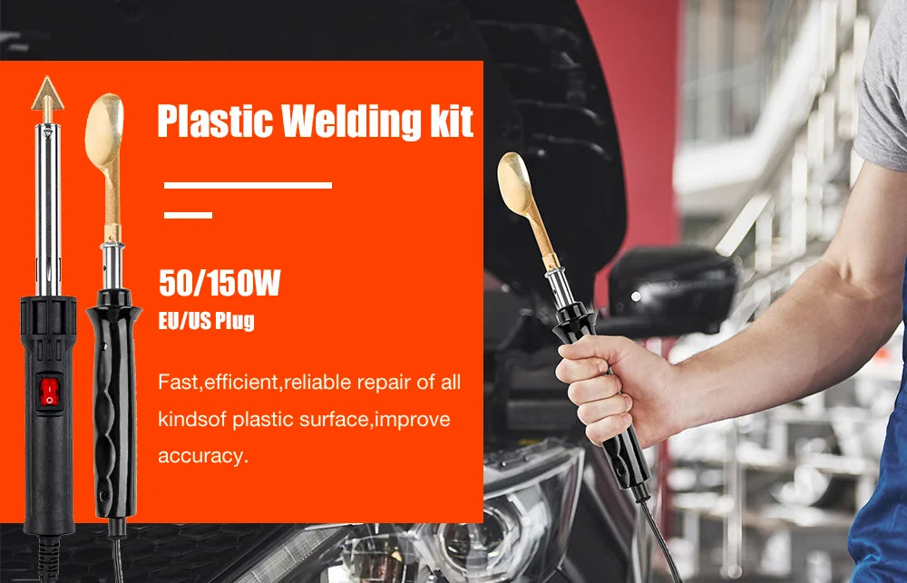 150W/50W Plastic Welder & Soldering Iron Kit - Car Bumper, Kayak & Dashboard Repair Tool