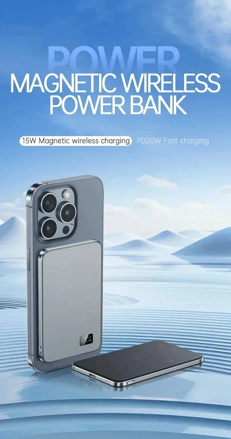 Magnetic Wireless Power Bank - Fast Charging Portable Battery Pack