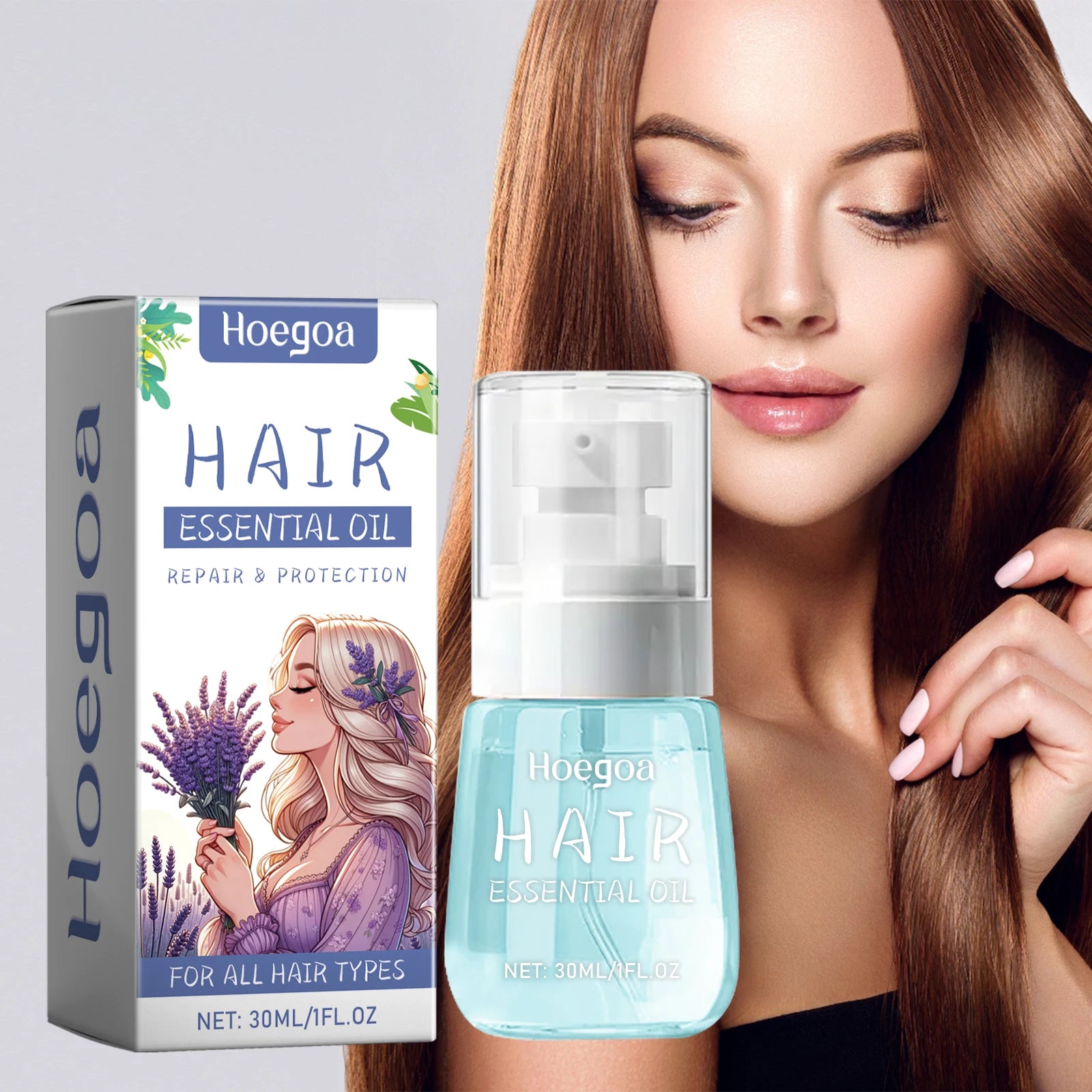 Lavender Hair Essential Oil - Repairing Anti-Frizz & Nourishing Scalp Treatment - 8