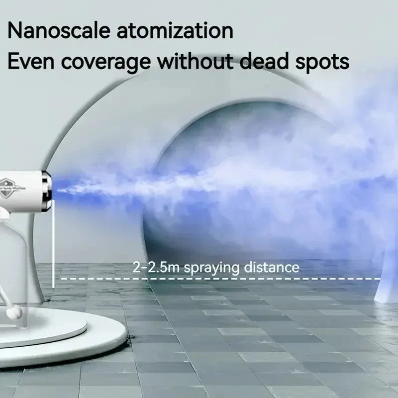 Blue Light Nano Hairspray Gun - Rechargeable 300ml Sprayer - 10