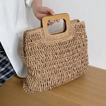 Luxury Woven Straw Beach Tote