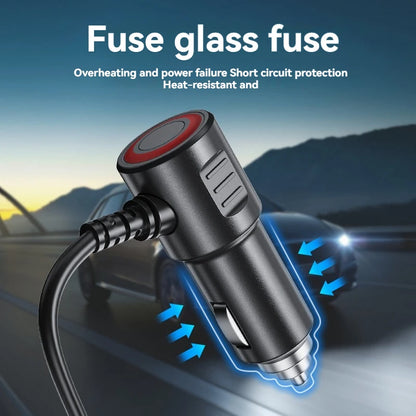 120W 4-Port Fast Car Charger Adapter - QC3.0 PD USB Type-C Auto Power Outlet