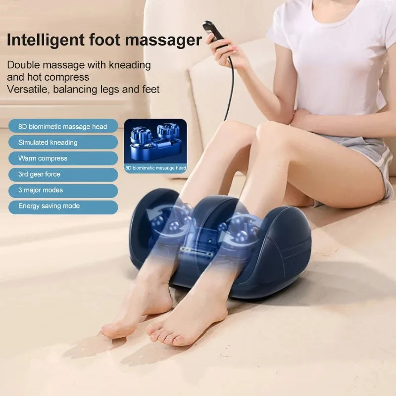 Electric Shiatsu Foot Massager with Heat - Deep Tissue Leg & Calf Relaxer