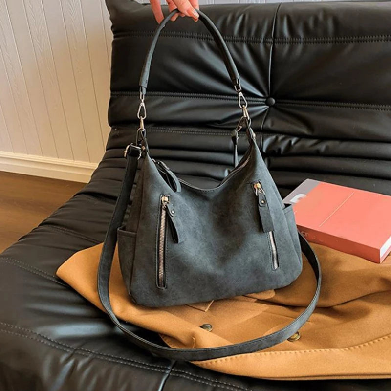 Luxury Retro Matte Shoulder Bag