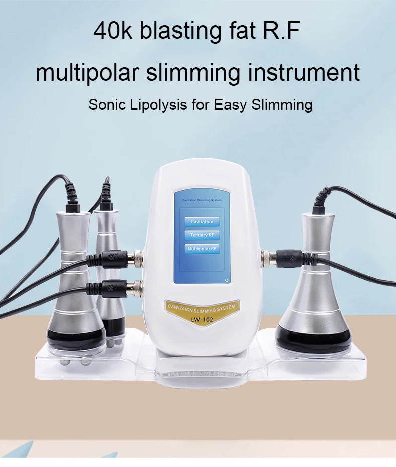 40K Ultrasonic Cavitation RF Body Shaping & Facial Skin Tightening Slimming Machine - 8