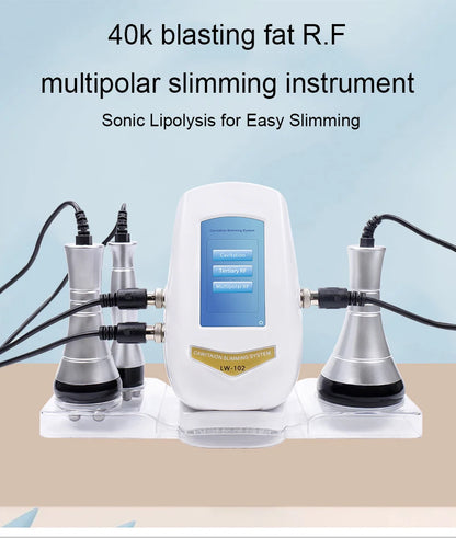 40K Ultrasonic Cavitation RF Body Shaping & Facial Skin Tightening Slimming Machine