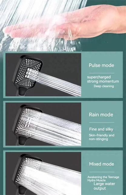 High Pressure 3-Mode Handheld Rainfall Shower Head
