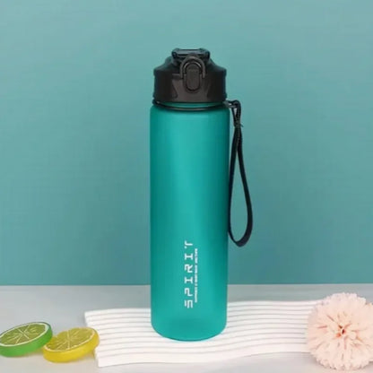 Motivational 750ml Sports Water Bottle with Time Marker & Leak-Proof Straw