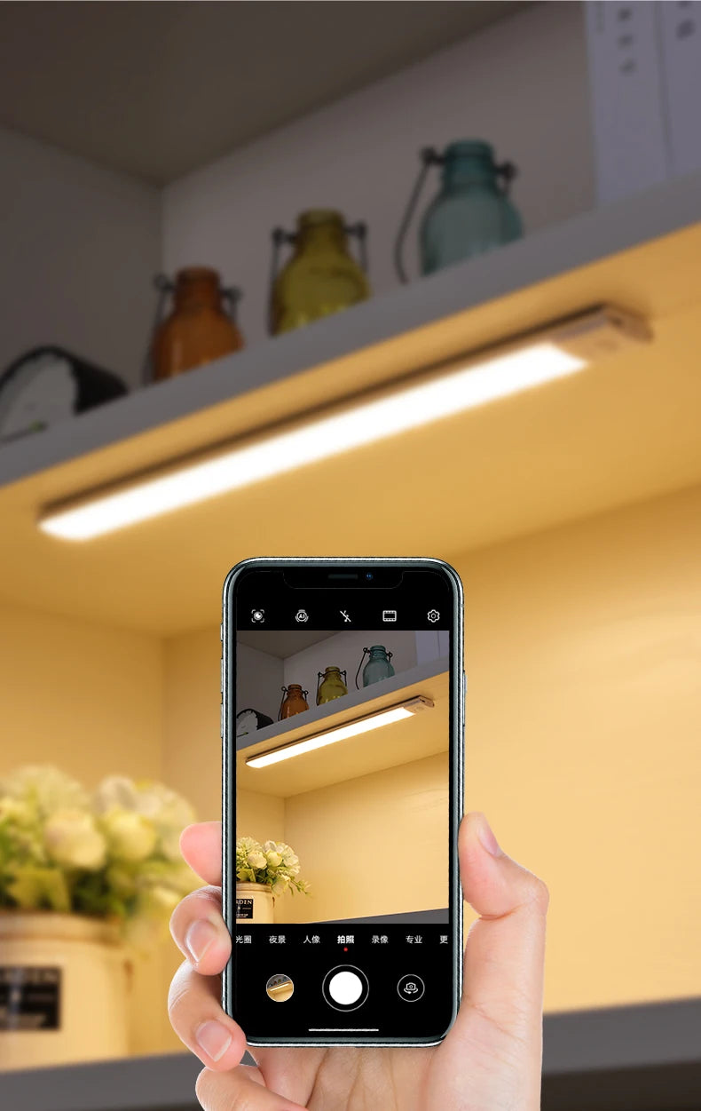 Ultra-Thin Wireless Motion Sensor LED Cabinet Lights - Rechargeable USB Closet Light