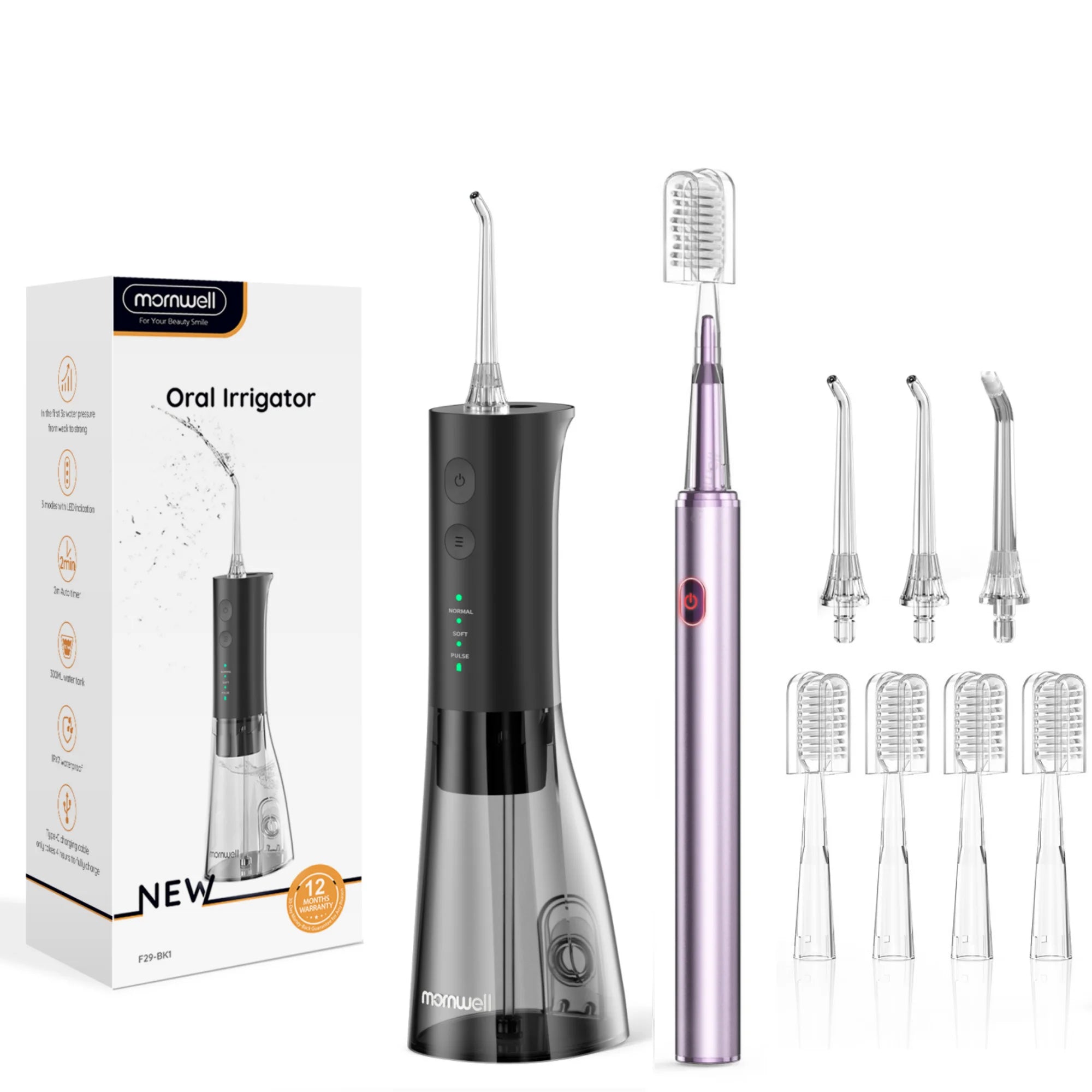 Portable Oral Irrigator & Sonic Toothbrush Combo Set for Deep Teeth Cleaning - 23