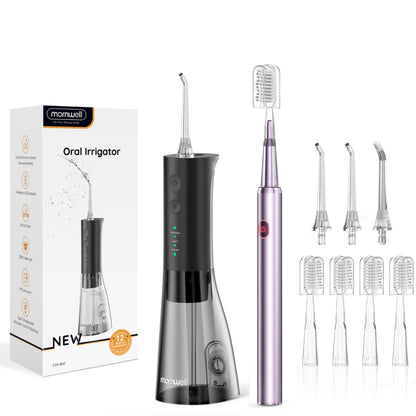 Portable Oral Irrigator & Sonic Toothbrush Combo Set for Deep Teeth Cleaning