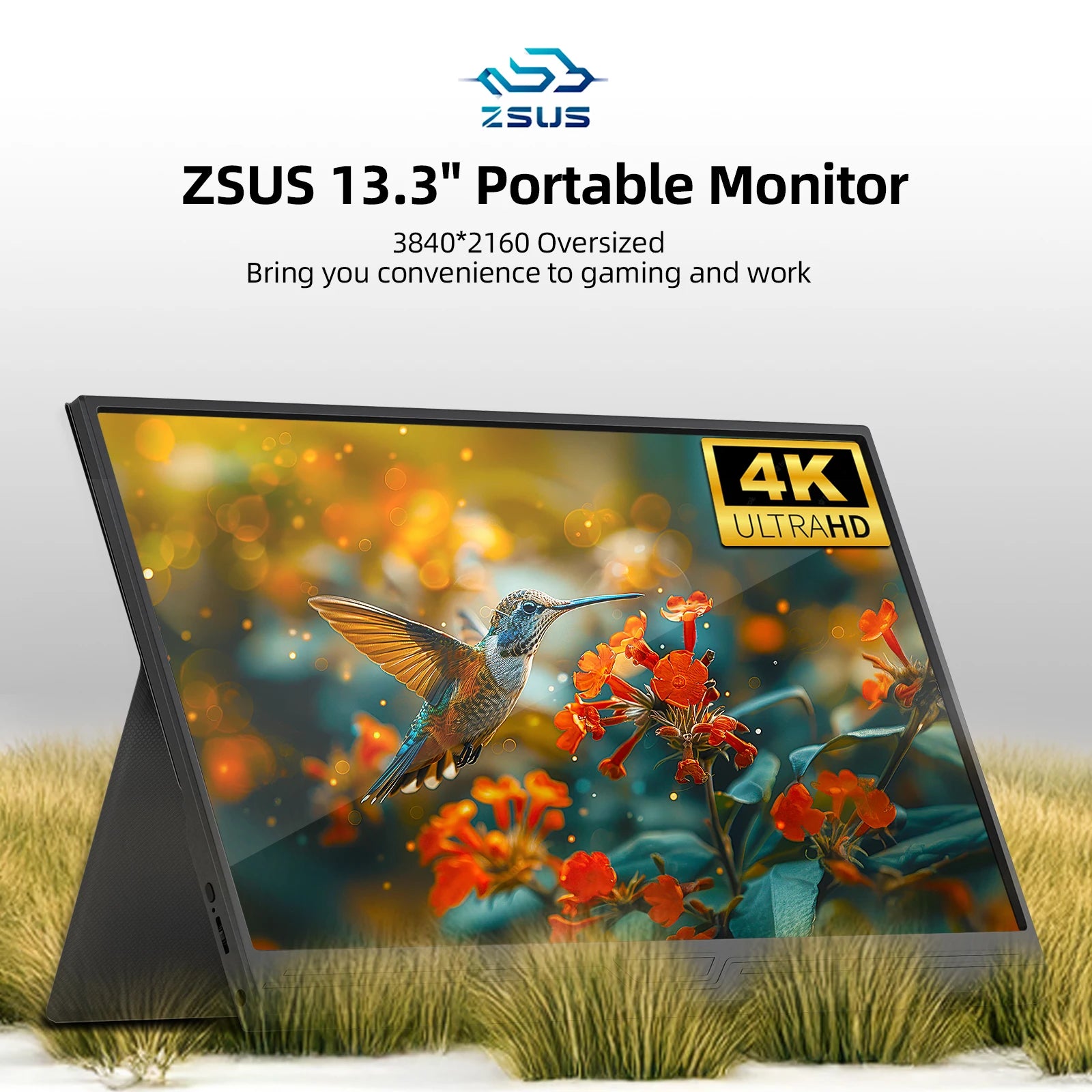 13-Inch 4K Portable Monitor - Ultra HD HDR Travel Display for Gaming & Work - 7