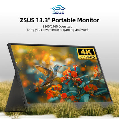 13-Inch 4K Portable Monitor - Ultra HD HDR Travel Display for Gaming & Work