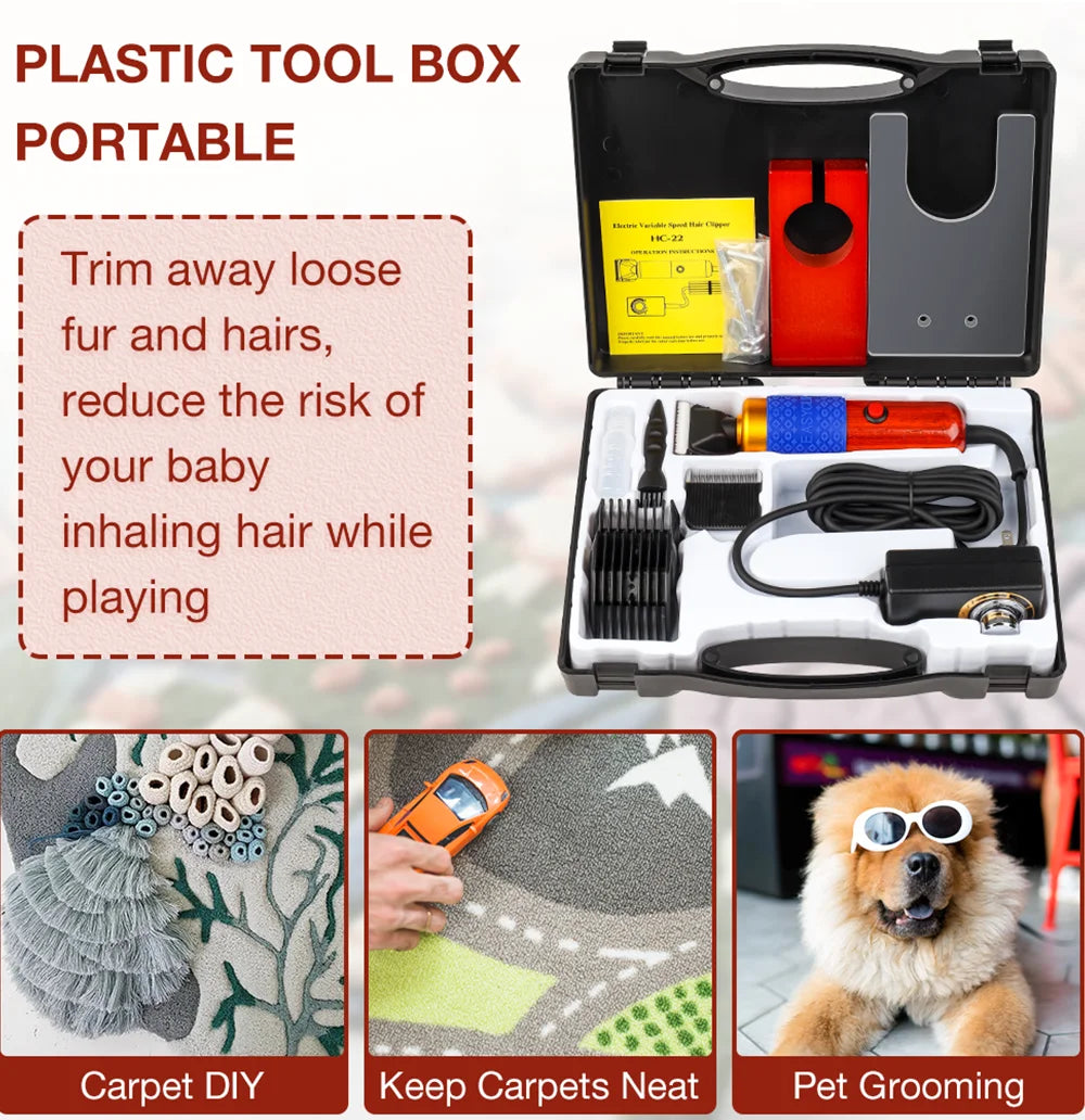 200W Professional Carpet Tufting Shears & Trimmer with Shearing Guide
