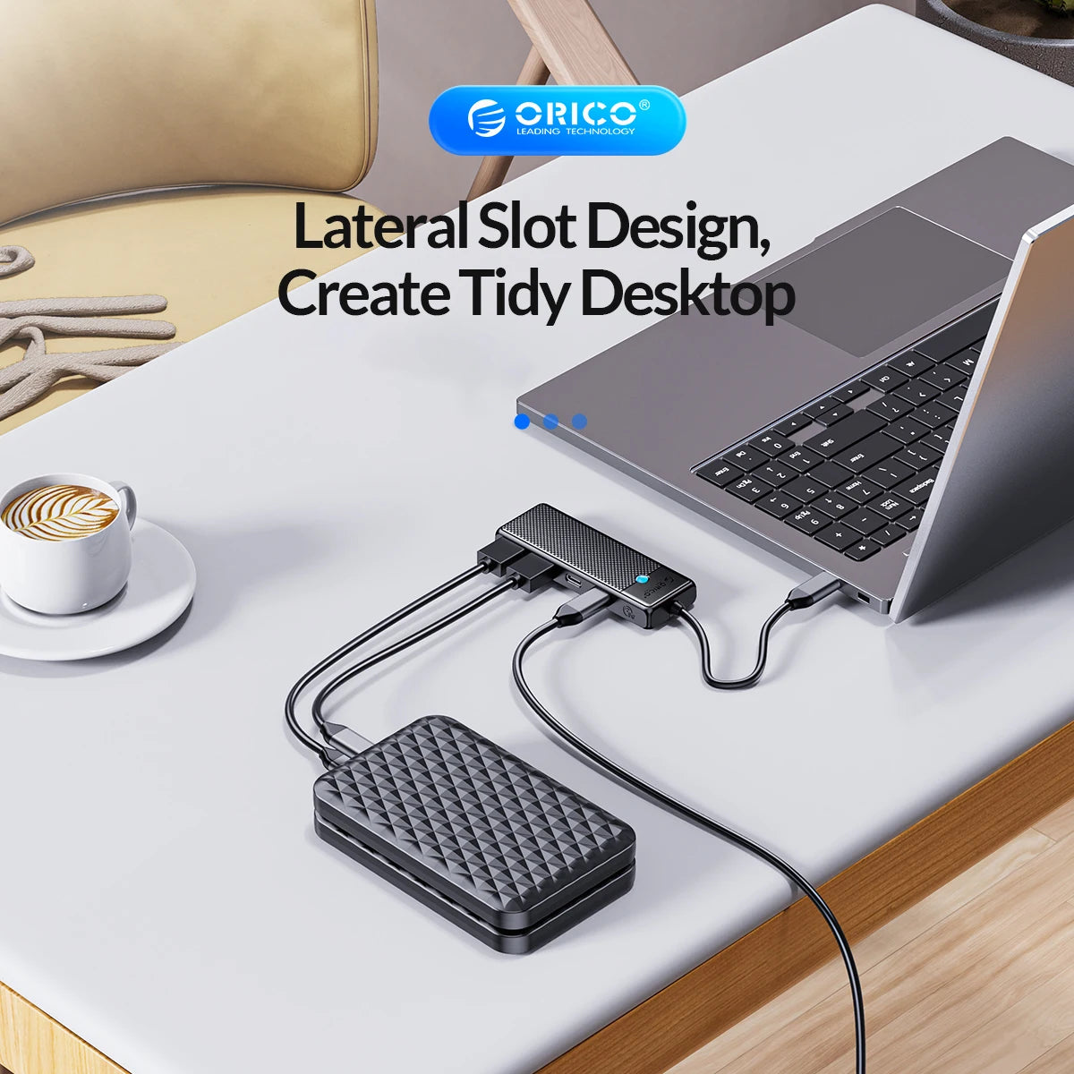 4-in-1 USB-C Hub Adapter with 100W PD Charging & 5Gbps Data Transfer - 4