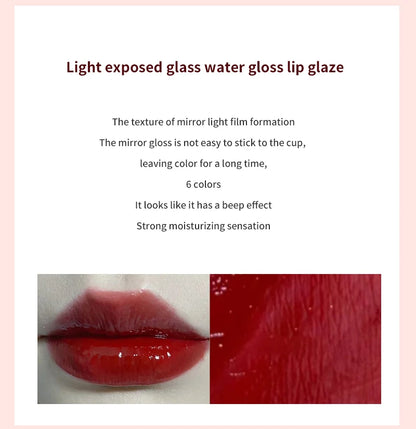 Glass-Like Lip Lacquer - Mirror Shine Hydrating Long-Lasting Lipstick