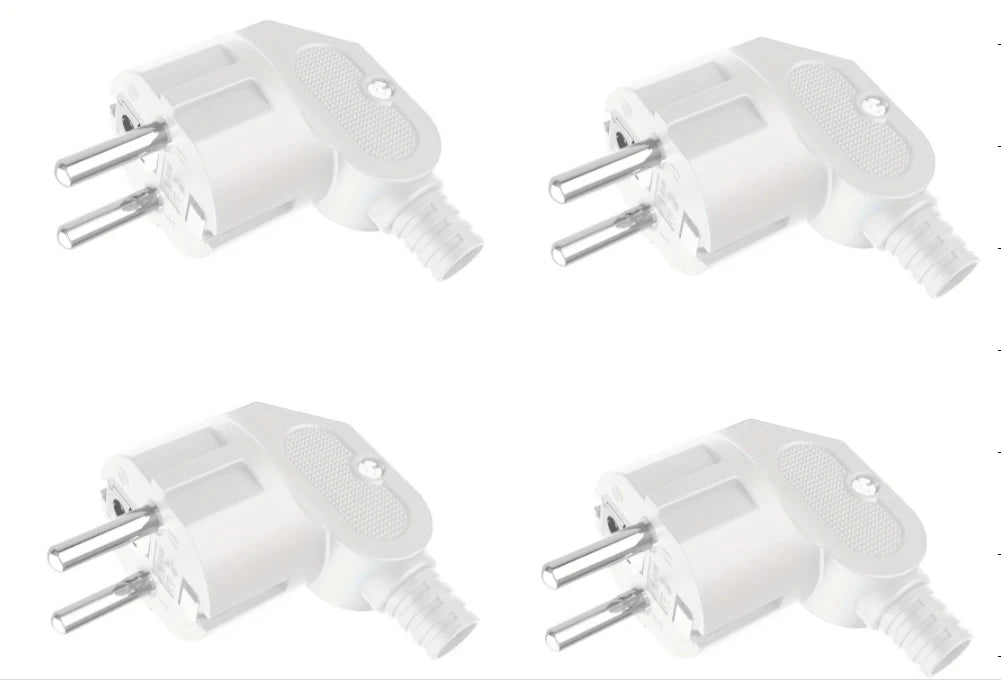3PCS IP44 Schuko EU Plug Male Replacement Connector 16A 250V Waterproof - 10