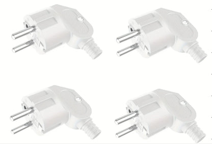 3PCS IP44 Schuko EU Plug Male Replacement Connector 16A 250V Waterproof