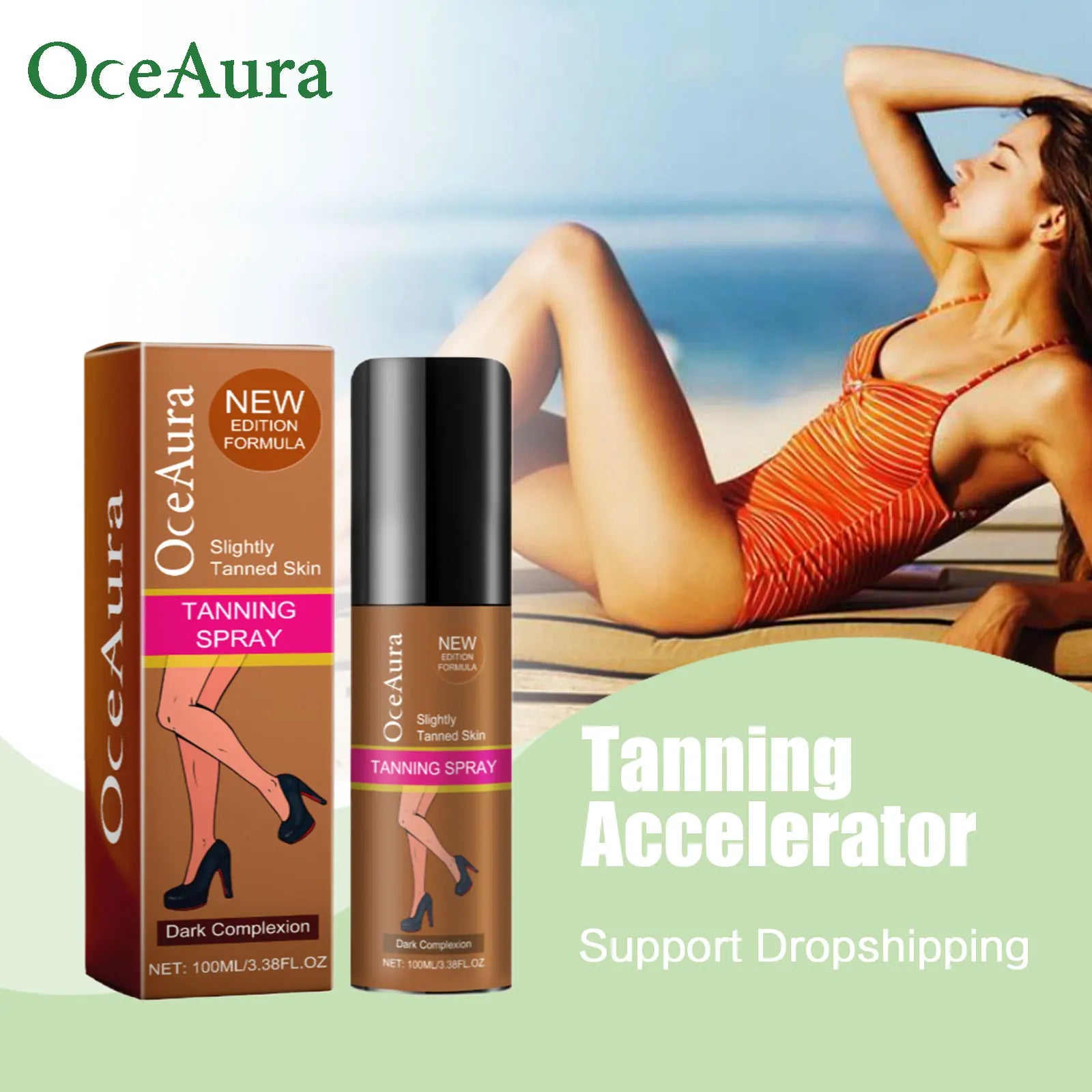 Sunless Tanning Spray for Natural Glowing Skin - Moisturizing Body Bronzer Mist - 2