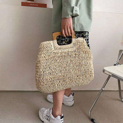 Luxury Woven Straw Beach Tote
