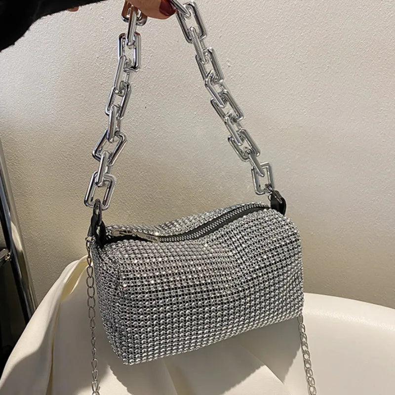 Luxury Glitter Rhinestone Bucket Bag