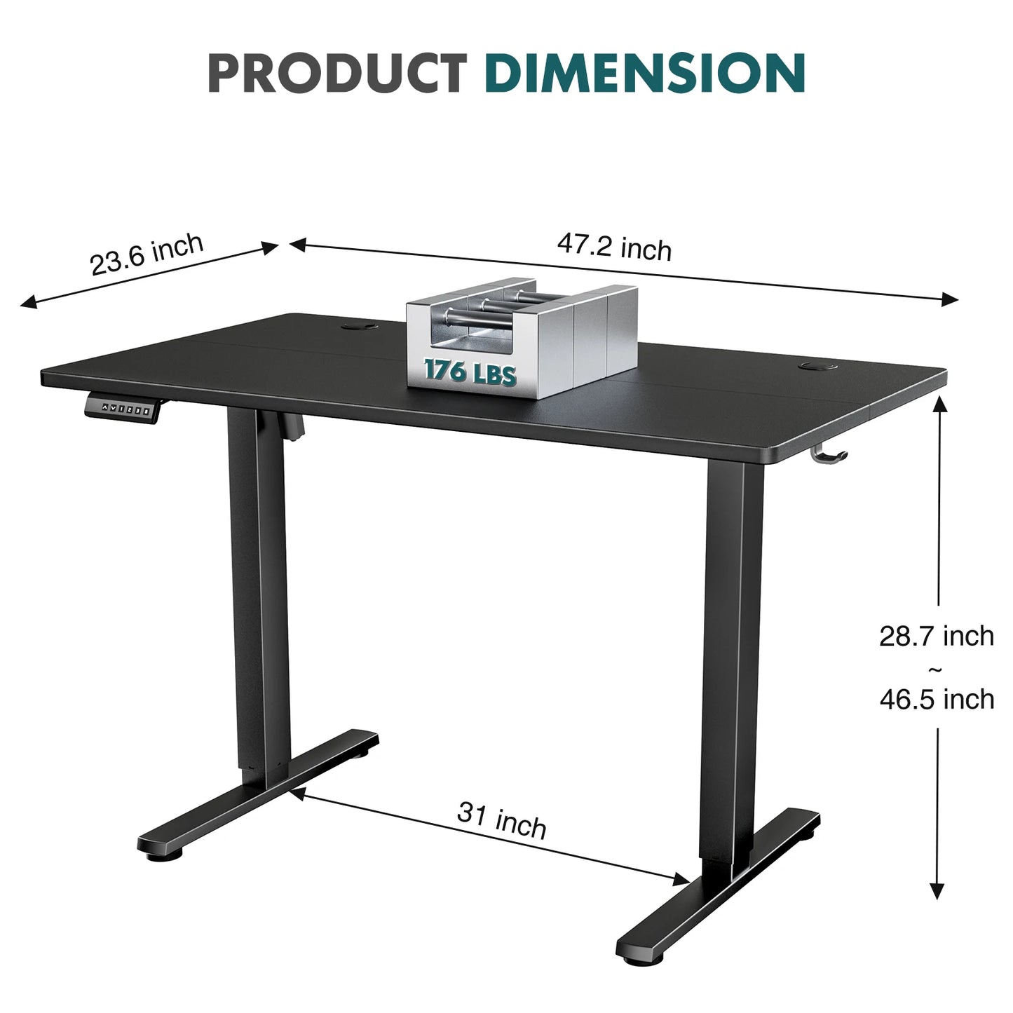 Electric Height Adjustable Standing Desk | Ergonomic Sit-Stand Workstation