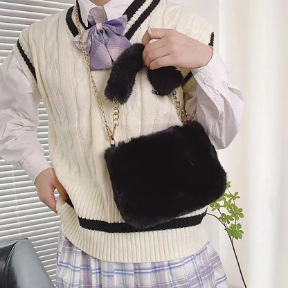 Luxury Plush Chain Crossbody