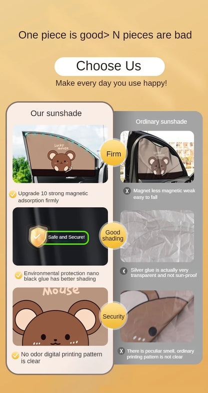 Magnetic Car Window Sunshade for Baby UV Protection