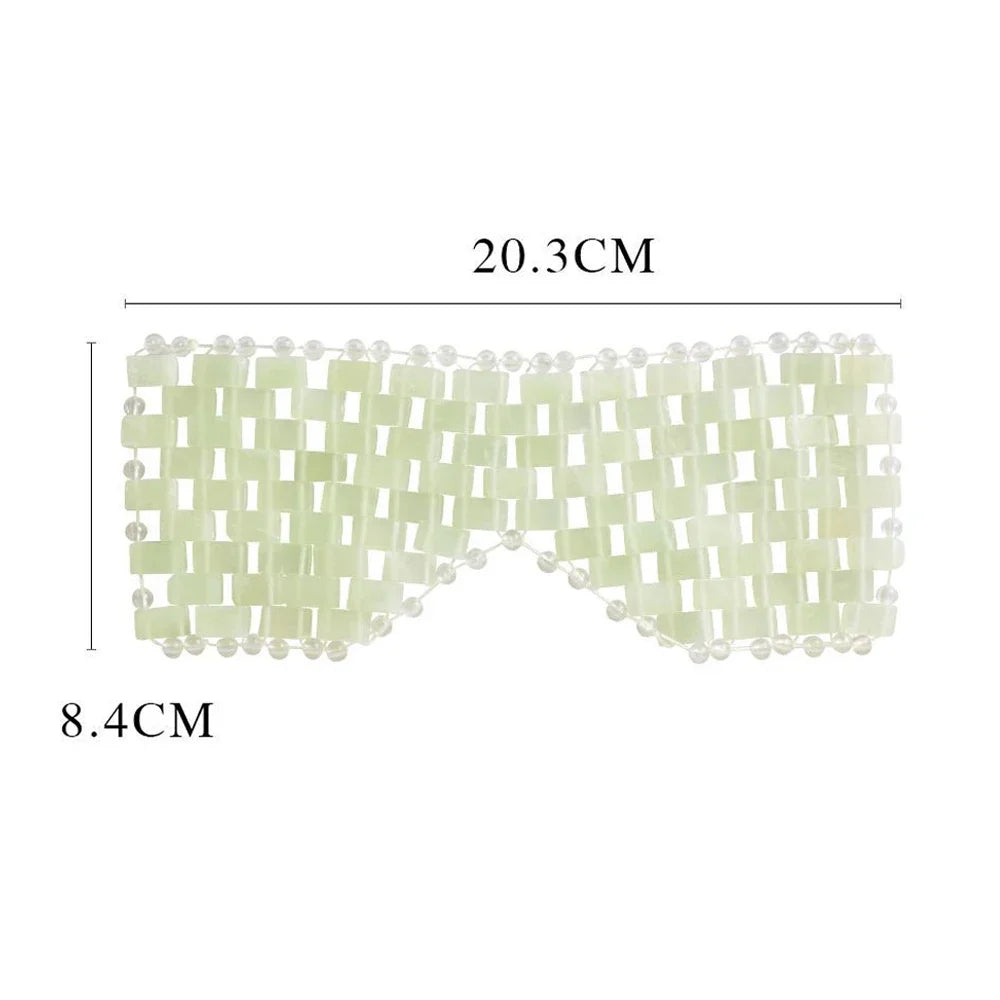 Natural Jade Cooling Eye Mask - Anti-Puffiness & Stress Relief Spa Mask - 10