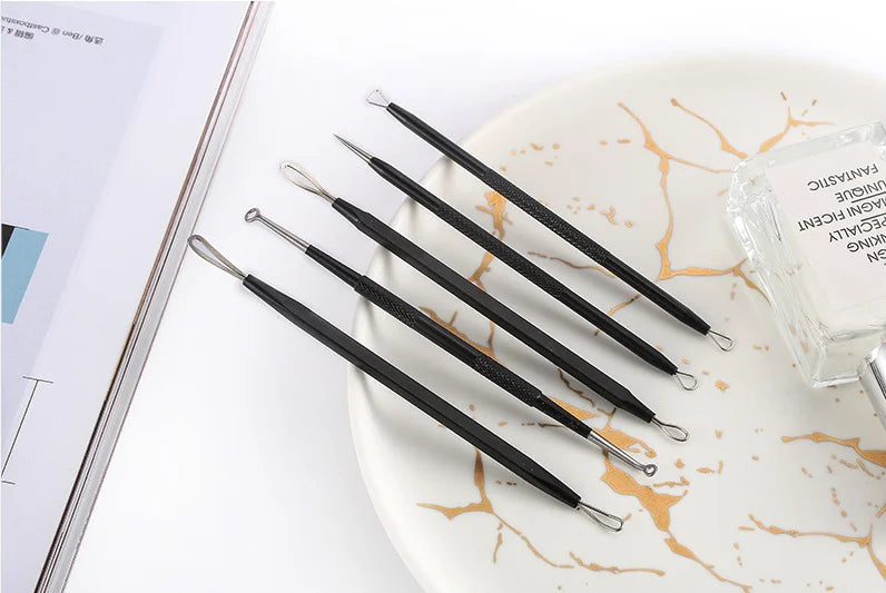 Professional Stainless Steel Blackhead Extractor & Pimple Popper Tool Kit - 20