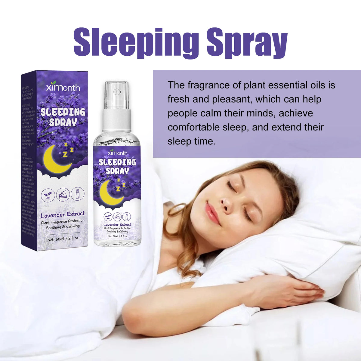 Lavender Sleep Calming Mist for Deep Relaxation and Stress Relief