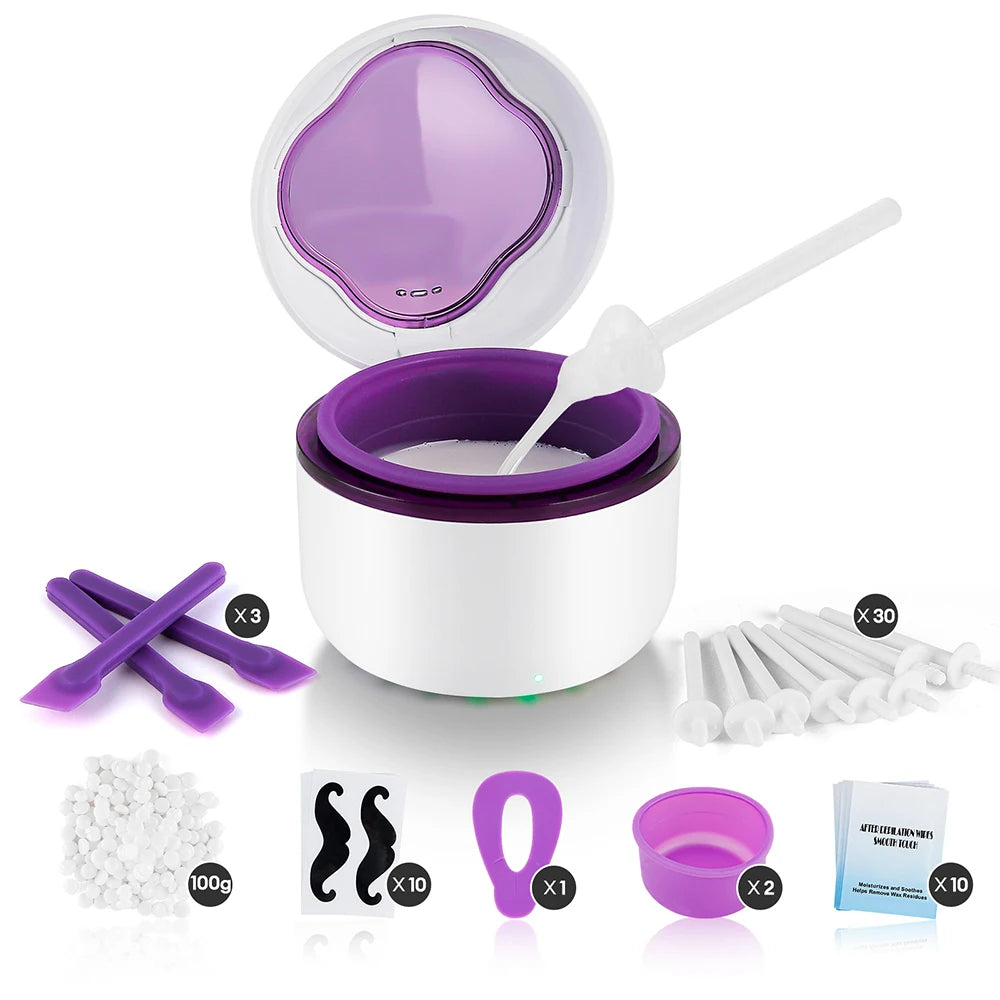 Mini Wax Heater & Nose Ear Hair Removal Kit
