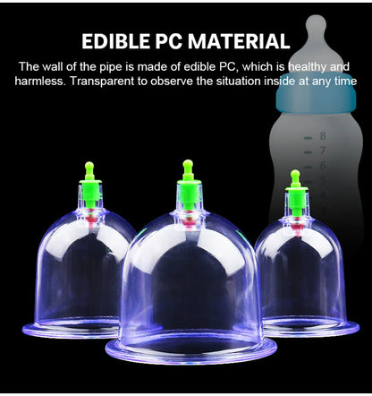 6-Cup Vacuum Cupping Therapy Set with Hand Pump