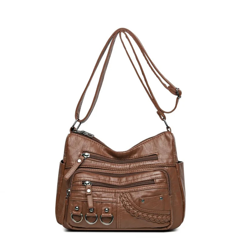 Luxury Vintage PU Leather Handbag