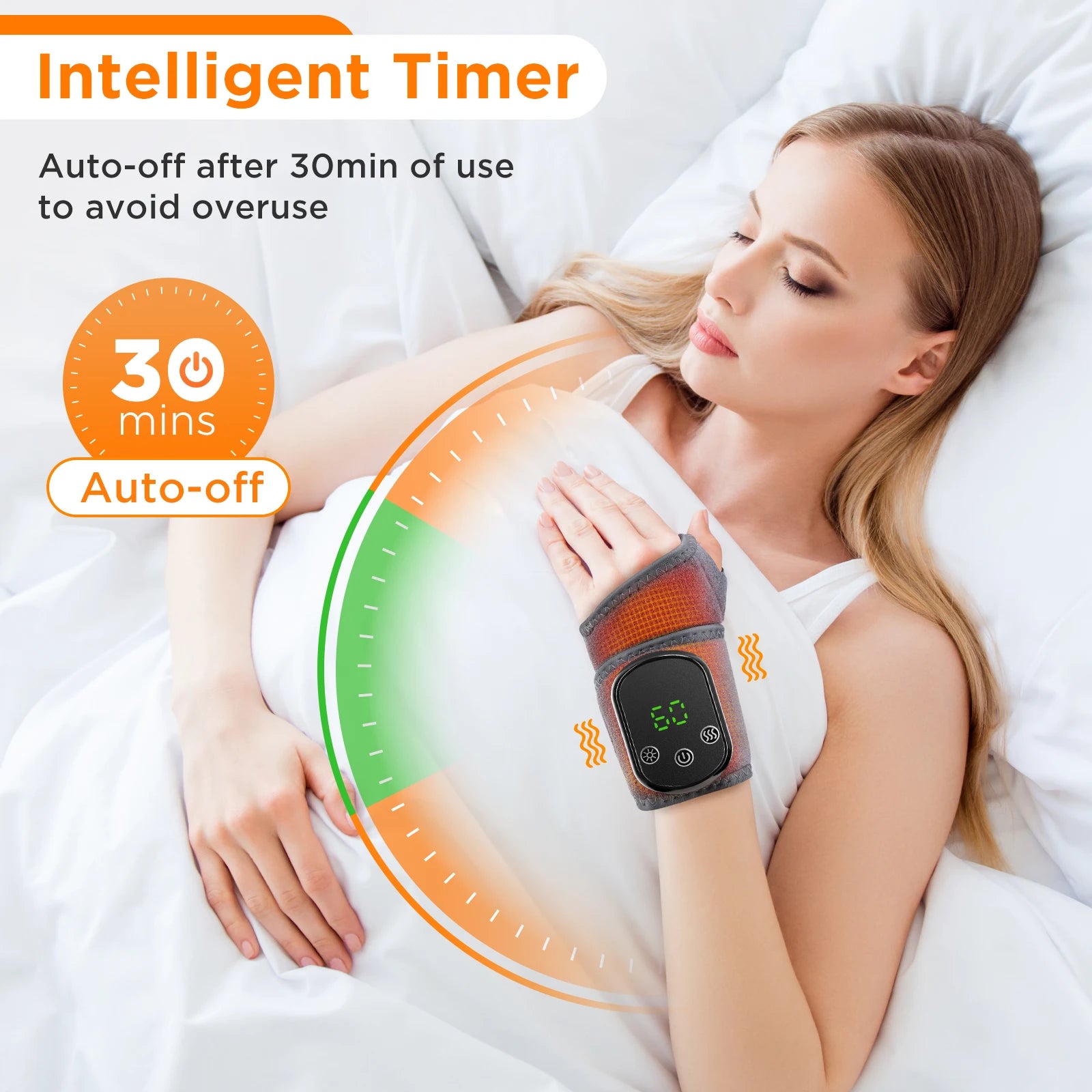 Electric Heated Wrist Massager with Vibration Therapy for Pain Relief - 9