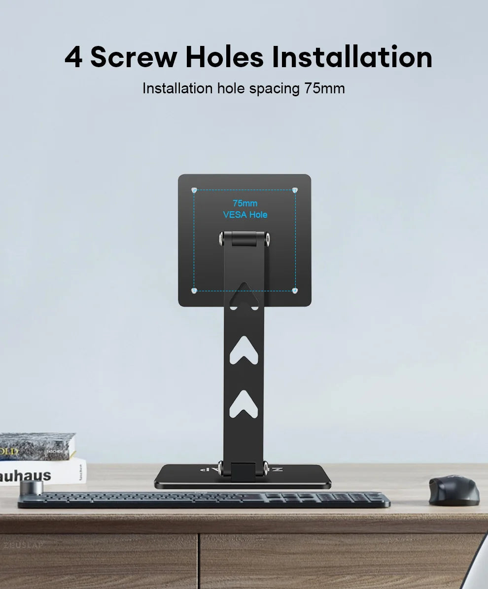 Rotating VESA Monitor Stand - Adjustable Portable Desk Mount Holder