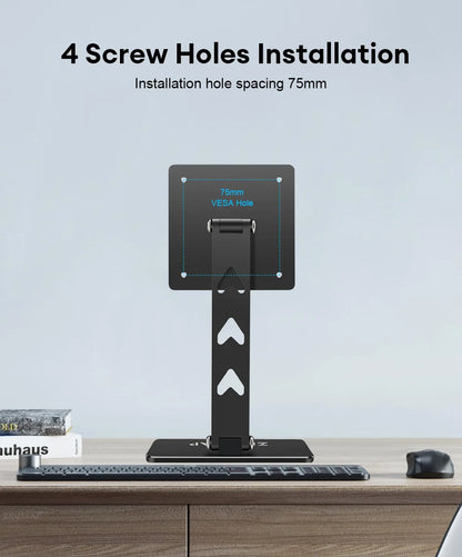 Rotating VESA Monitor Stand - Adjustable Portable Desk Mount Holder