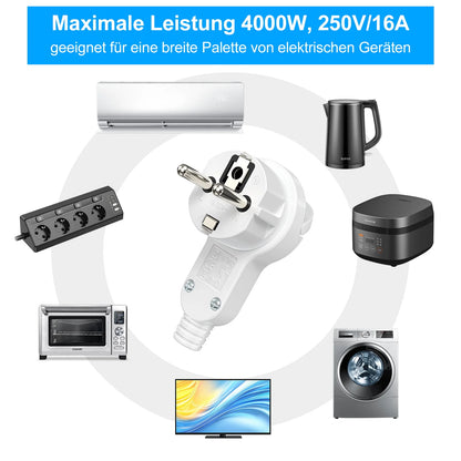 Ultra-Thin Folding Flat Plug 4000W - Space Saving Wall Power Connector