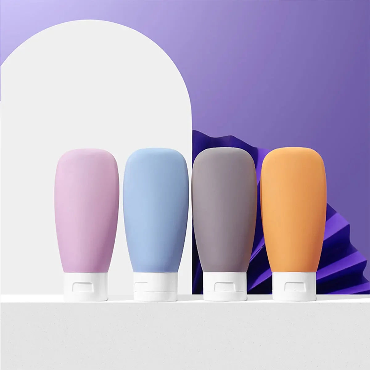 Leak-Proof Silicone Travel Bottles - Refillable Squeezable Containers for Toiletries - 10