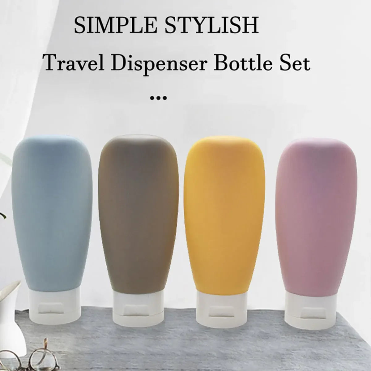Leak-Proof Silicone Travel Bottles - Refillable Squeezable Containers for Toiletries