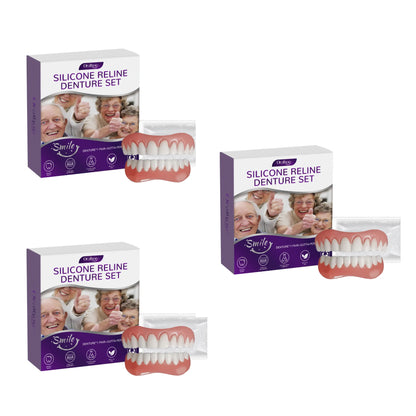 Cosmetic Silicone Denture Set for Instant Smile Transformation and Comfort