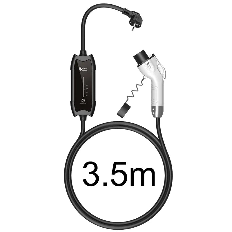Portable EV Charger 3.5KW Level 2 Electric Vehicle Charging Cable 16A - 30