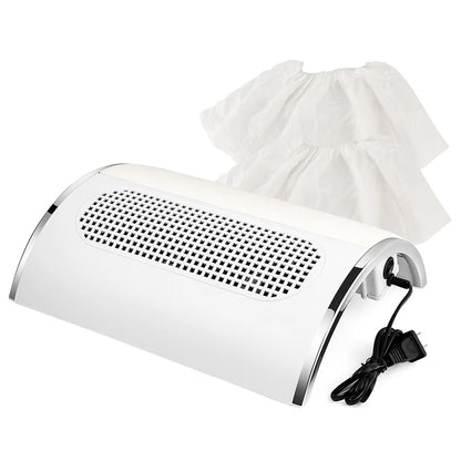 3-Fan Nail Dust Collector - 40W Professional Manicure Vacuum
