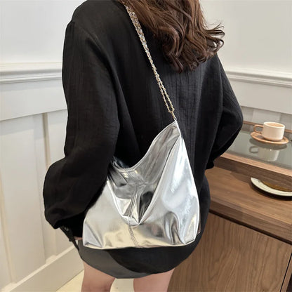 Luxury Glossy Shoulder Tote