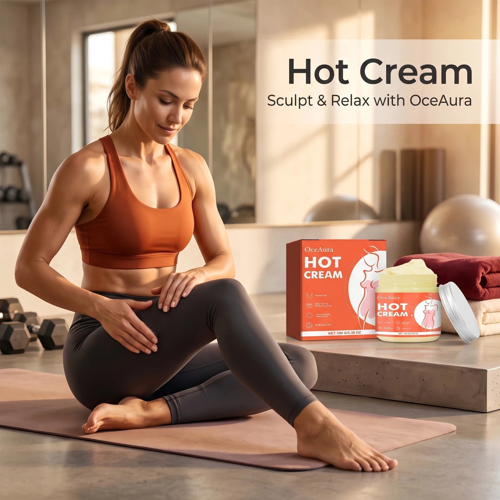 Anti-Cellulite Hot Cream for Body Slimming & Toning Massage Gel - 1