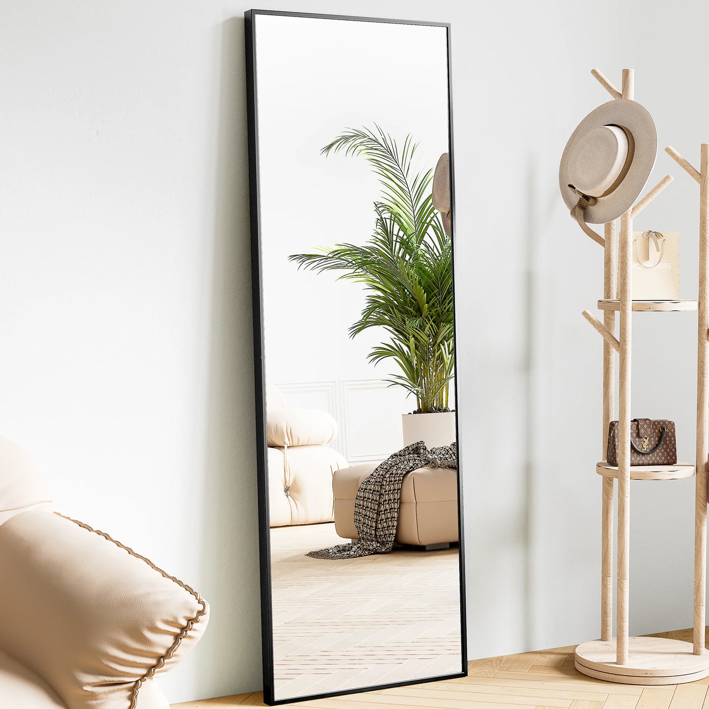 64" x 21" Full Length Standing Mirror – Floor, Wall-Mounted or Leaning