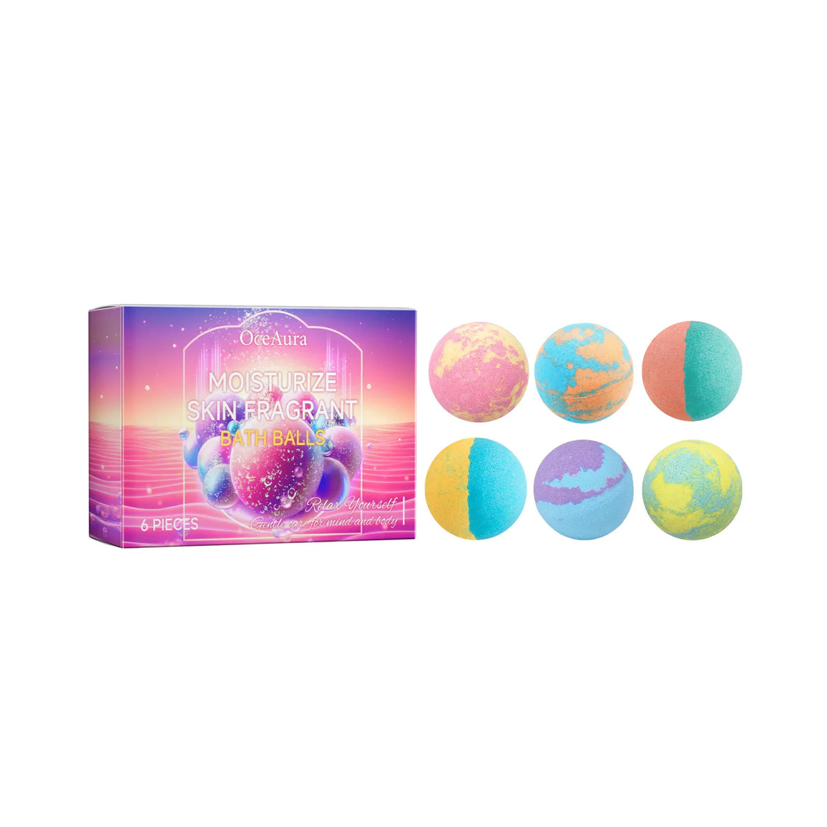 Natural Plant Essence Aromatherapy Spa Bath Bomb Set for Skin Moisturizing
